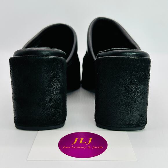 A.S. 98 Women's Emil Black Leather Boho Slip On Clog Mules Size 38 EU/ 7.5-8 US - Picture 5 of 11